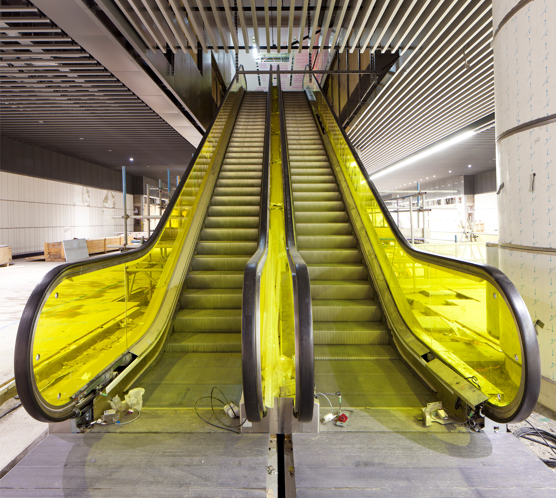 Airport escalator